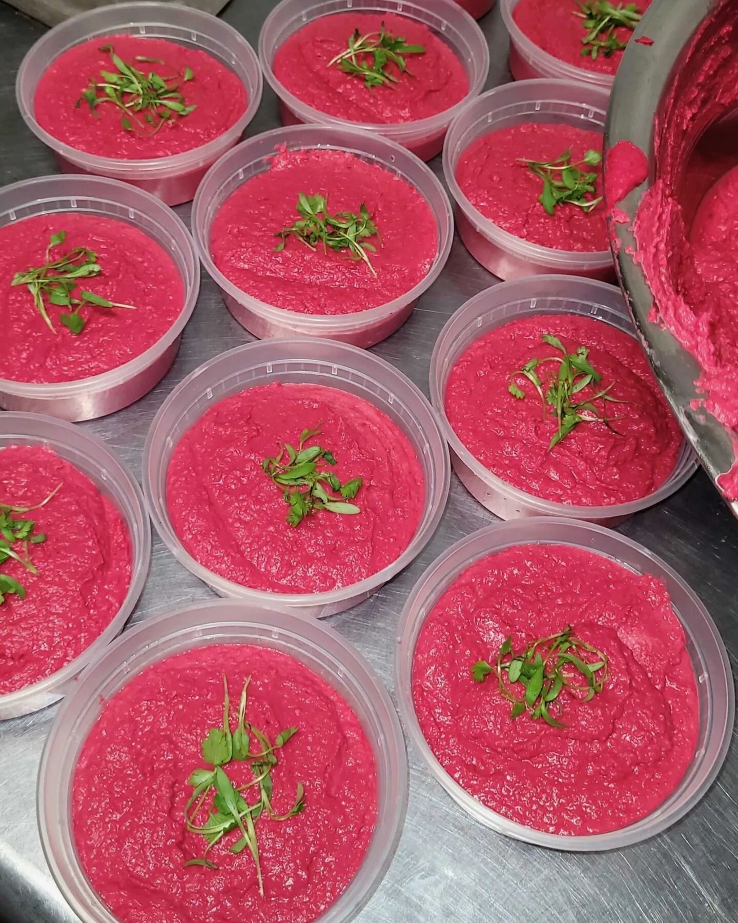 Prepped and ready! Our hummus is sold at the Forsyth Park's Farmers Market. Just drop by @billysbotanicals farm stand to find out the flavor of the week. Happy Saturday!
#hummus #farmersmarket #forsythpark #vegansavannah #foxandfigcafe #goodgreatpla